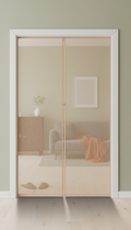 Magnetic mesh door mosquito net in warm sand